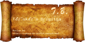 Tüskés Brigitta névjegykártya