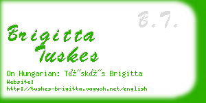 brigitta tuskes business card